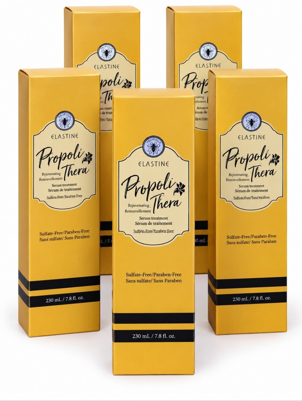 5 x Elastine Propoli Thera Rejuvenating Hair Serum Treatment 7.8 oz